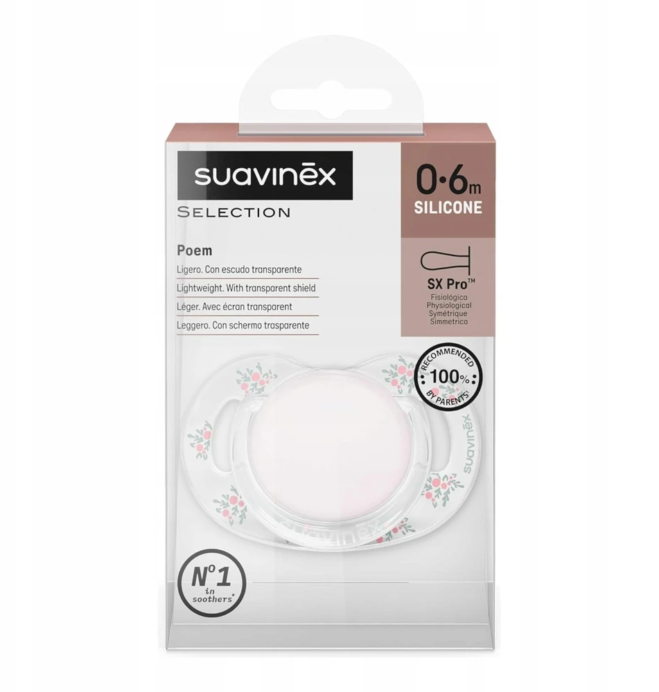 Suavinex 308929-PHYSIOTHERAPY SX PRO SILICONE 0-6M Rožinis POETRY