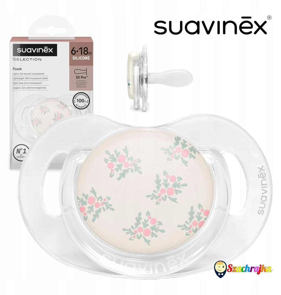 Suavinex 308932-PHYSIOLOGICAL čiulptukas SX PRO SILICONE 6-18M Rožinis POETRY