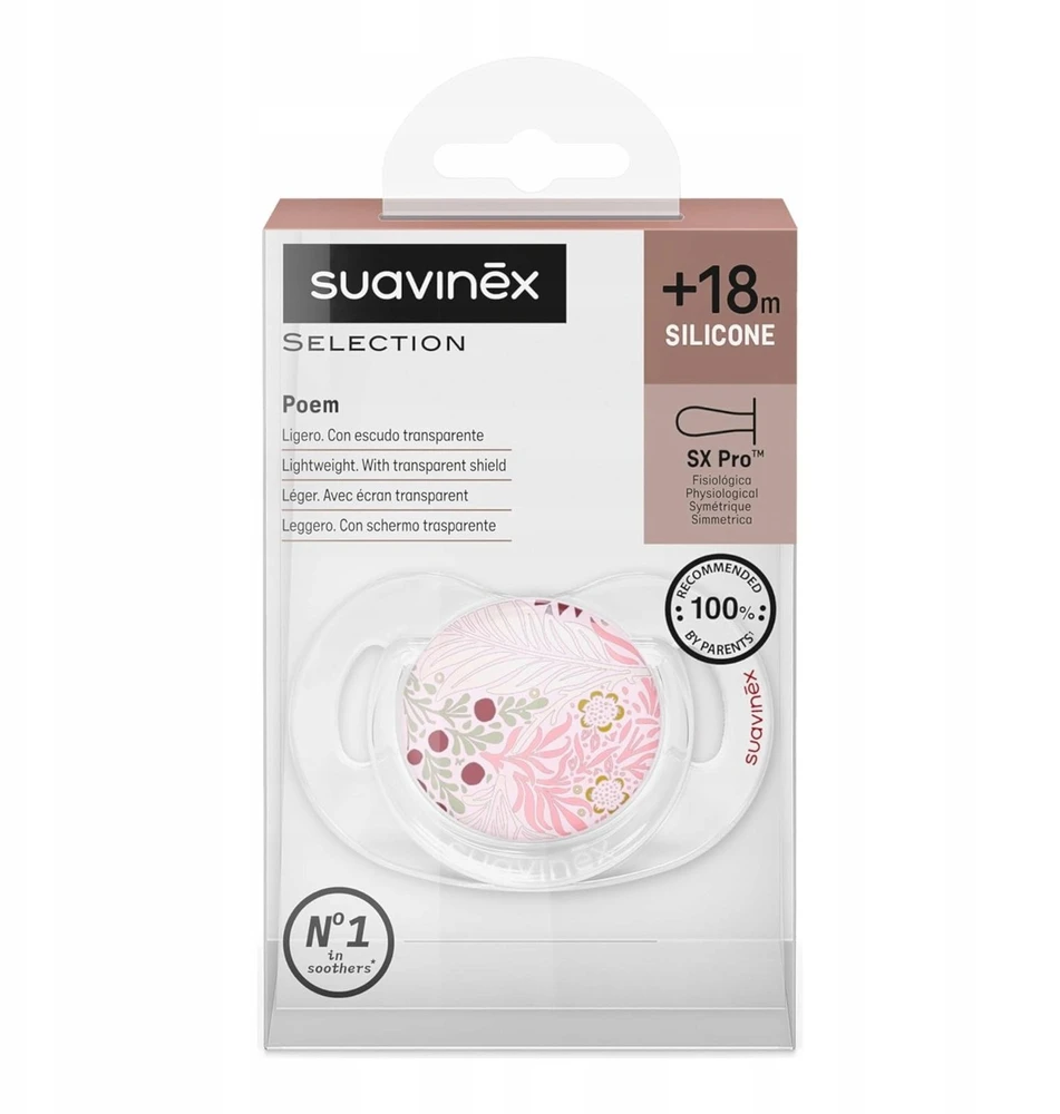 Suavinex 308935-PHYSIOTHERAPY SX PRO SILICONE 18M ROŽINĖ POEZIJA