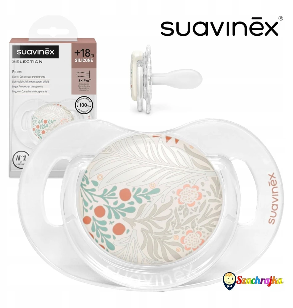 Suavinex 308937-PHYSIologic čiulptukas SX PRO SILICONE 18M BEIGE POETRY
