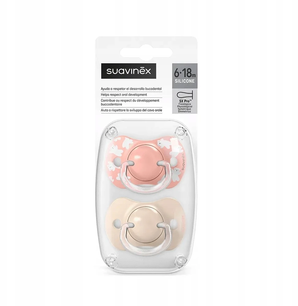 Suavinex 309064-PHYSIOTHERAPY SX PRO 6-18M 2 vnt. rožinės spalvos „Wild&FREE“