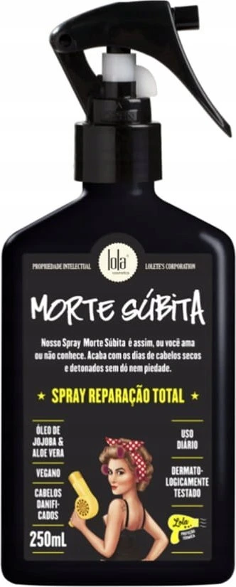 Lola Cosmetics Lola from Rio Morte Subita Purškiklis Reparacao nenuplaunamas kondicionierius sausiems, pažeistiems plaukams, 250 ml