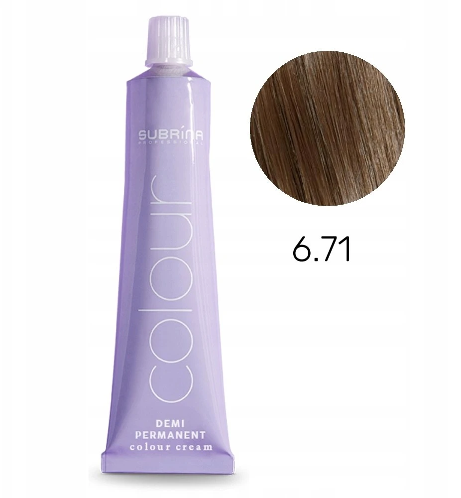Subrina Professional Amino Plex, Demi-Permanent Hair Dye, 6/71, 60 ml For Women