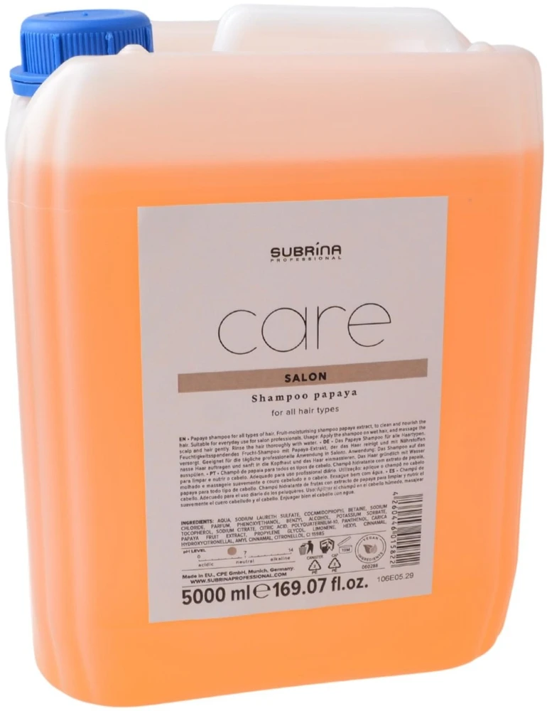 Subrina Professional , Care Special , Papaya, Hair Šampūnas, 5000 ml For Women