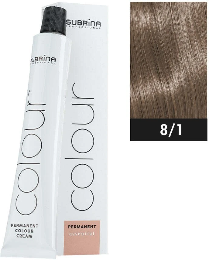 Subrina Professional , Essential Colour, Permanent Hair Dye, 8/1 Ash, 100 ml For Women