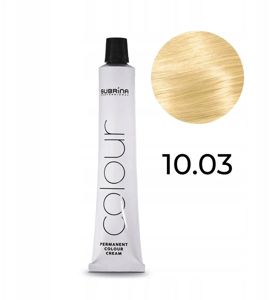 Subrina Professional, Essential Colour, nuolatiniai plaukų dažai, 10/03 šviesiai natūraliai šviesiai pelenų, skirti šviesiems plaukams, 100 ml, moterims