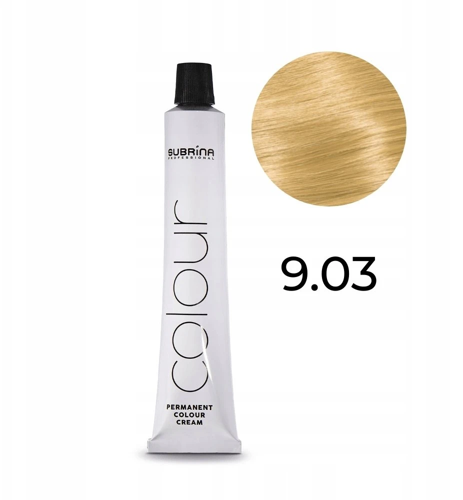 Subrina Professional, Essential Colour, nuolatiniai plaukų dažai, 9/03 šviesiai šviesūs natūralūs peleniniai, 100 ml moterims
