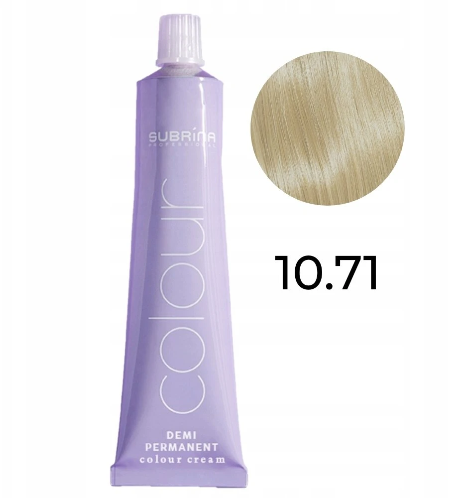 Subrina Professional, Demi Permanent Colour, Demi-Permanent Hair Dye, 10/71 Stone Lightest Skirtas šviesiems plaukams, 60 ml Unisex