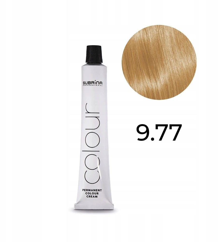 Subrina Professional , Unique, Permanent Hair Dye, 9/77 Very Light Blond - Intense Chestnut, 100 ml For Women