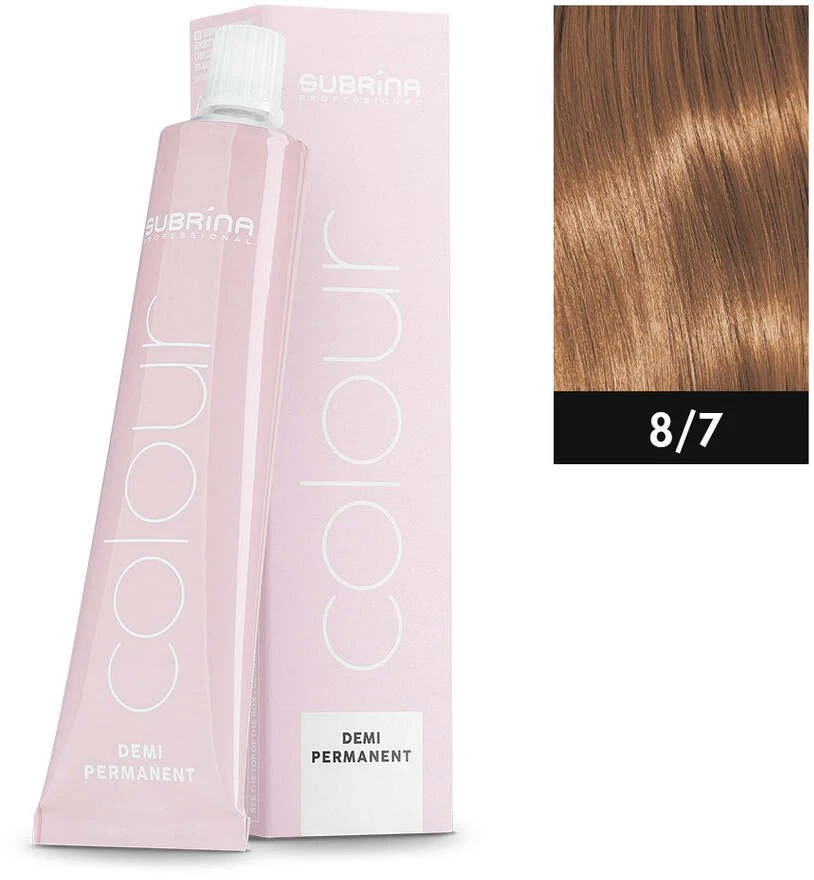 Subrina Professional Subrina Professional, Demi Permanent Colour, Demi-Permanent Hair Dye, 8/7 Light Skirtas šviesiems plaukams Brown, 60 ml Unisex