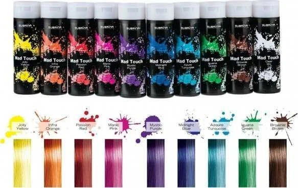 Subrina Professional, „Mad Touch“, be oksidantų ir amoniako, plaukų dažymo gelis, tiesioginiam dažymui, „Passion Raudona“, 200 ml