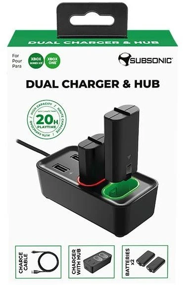Subsonic Ikigarsinis dvigubas įkroviklis ir šakotuvas – XBOX Series X / S