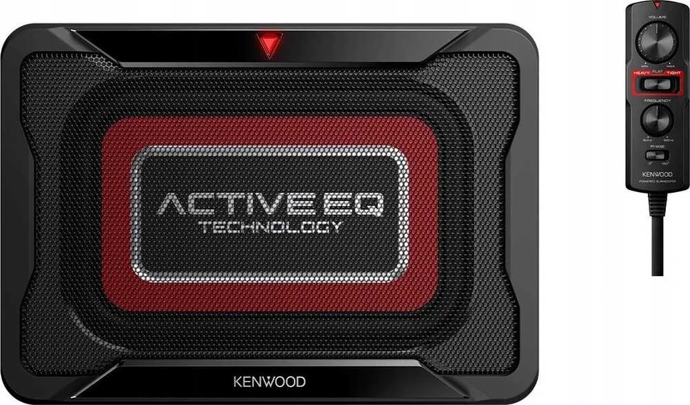 „Kenwood Electronics KSC-PSW7EQ“ automobilio žemų dažnių garsiakalbis, iš anksto įkrautas, 160 W