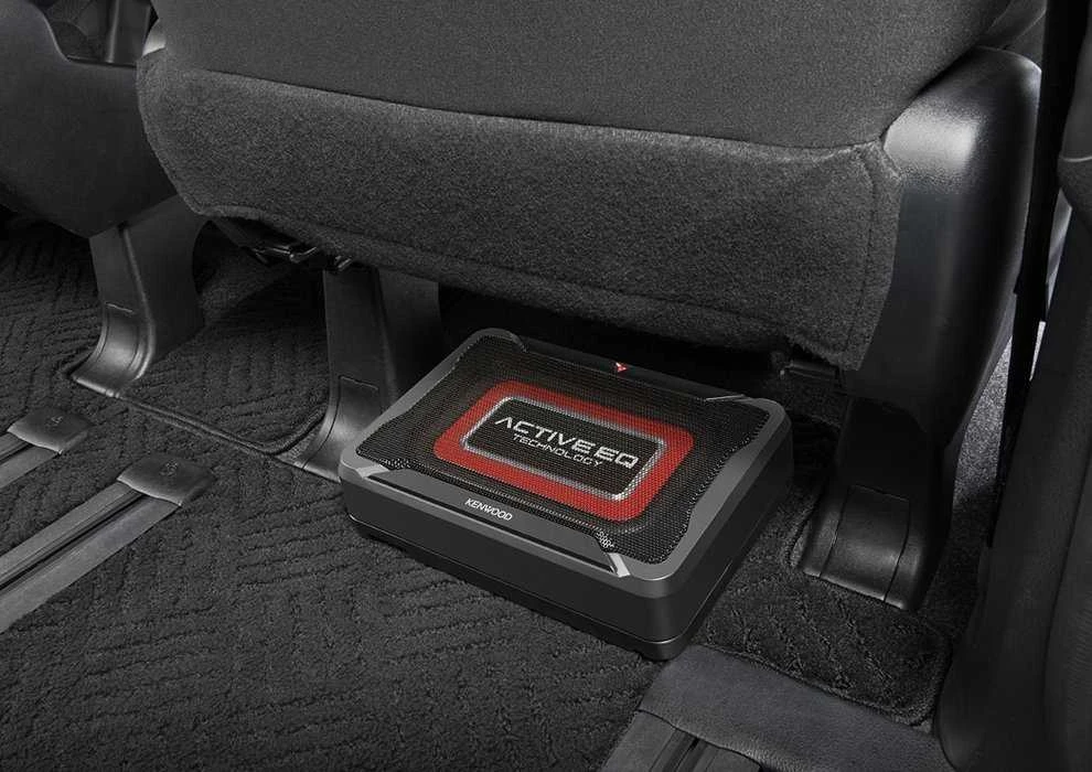 „Kenwood Electronics KSC-PSW7EQ“ automobilio žemų dažnių garsiakalbis, iš anksto įkrautas, 160 W