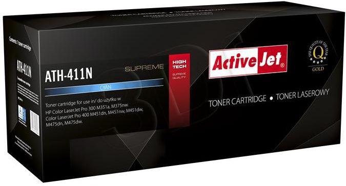 Toneris ActiveJet ATH-411N | Žydra spalva | 2600 psl. | HP CE411A (305A)