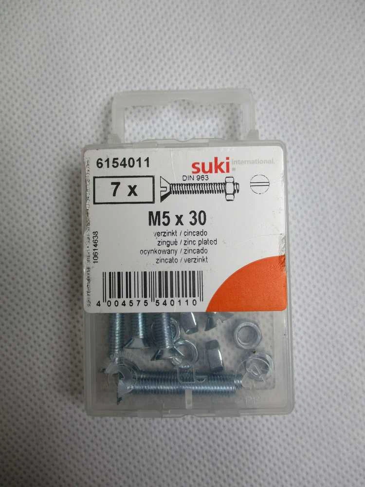Varžtai Suki, DIN963, M5 x 30 mm, ZN, 7 vnt.