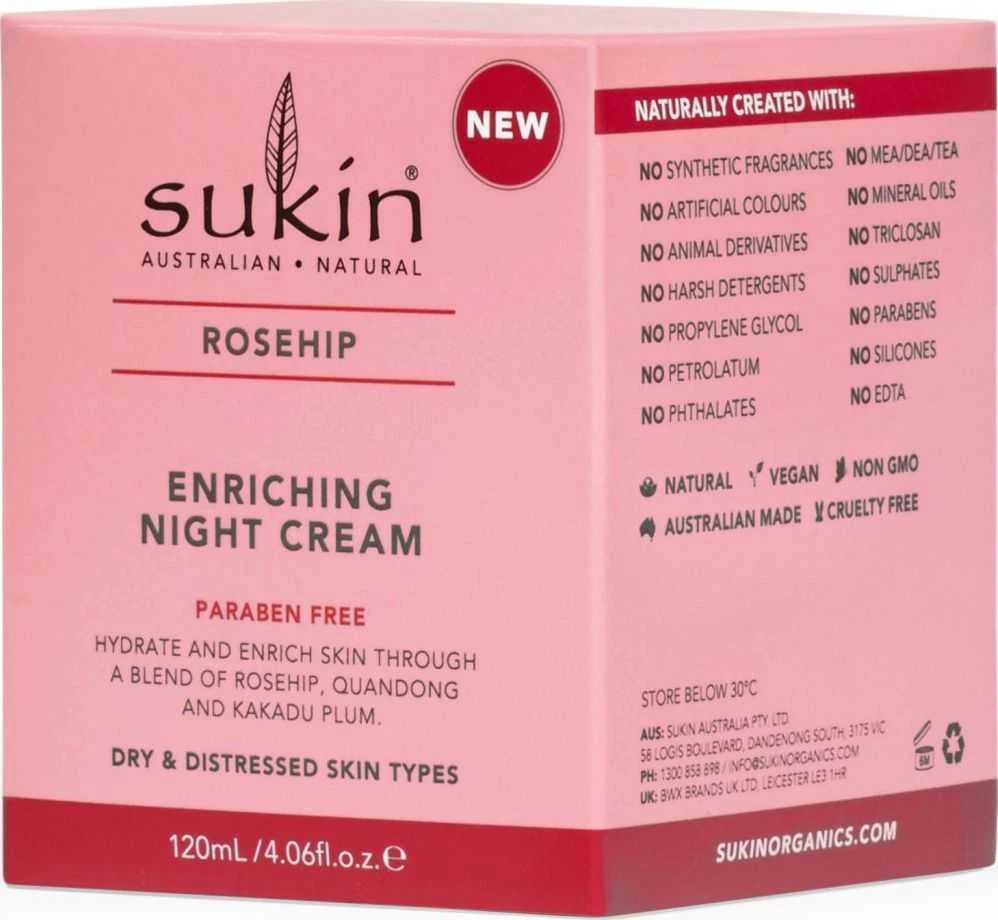 Sukin erškėtuogių maitinamasis veido kremas 120ml