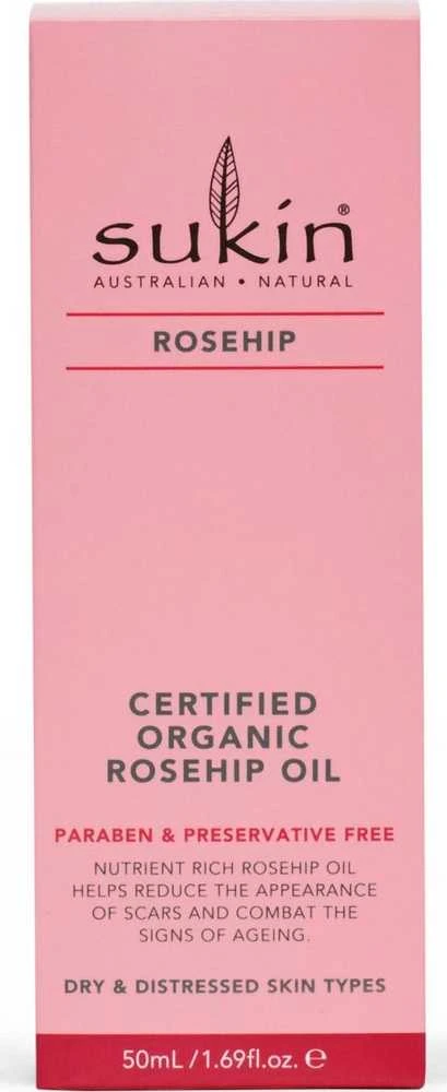Sukin Rosehip aliejus 50ml rausva pakuotė