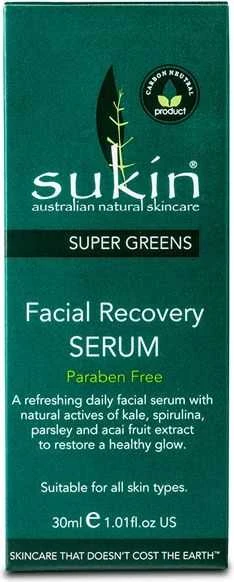 Sukin Super Greens Detoksikuojantis ir atstatantis veido serumas 30ml