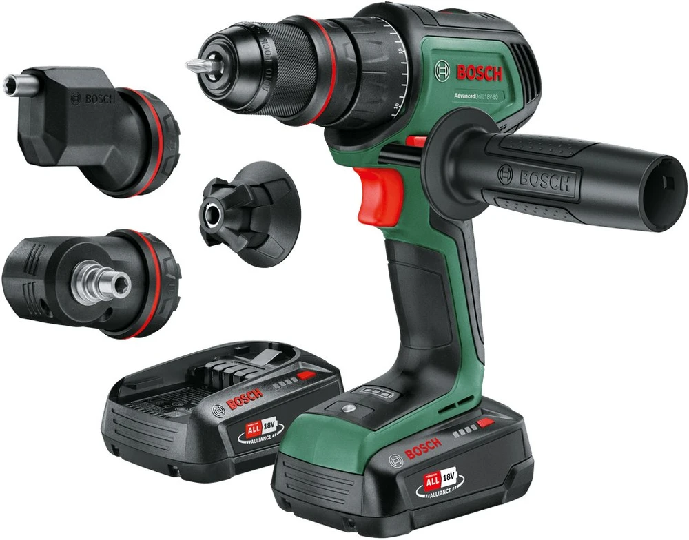 Bosch AdvancedDrill 18V-80 su priedų rinkiniu