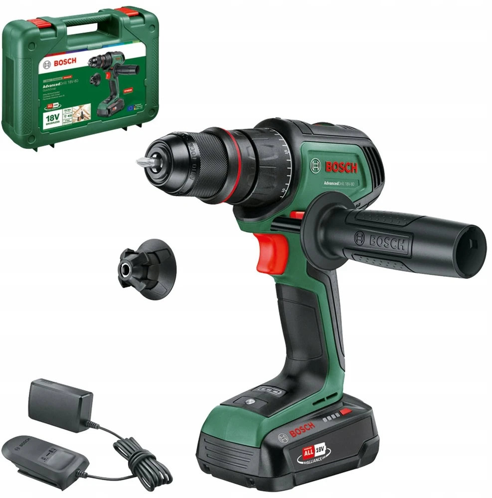 Bosch AdvancedImpact18V-80,2,5a Akumuliatorinis suktuvas-gręžtuvas Quicksnap