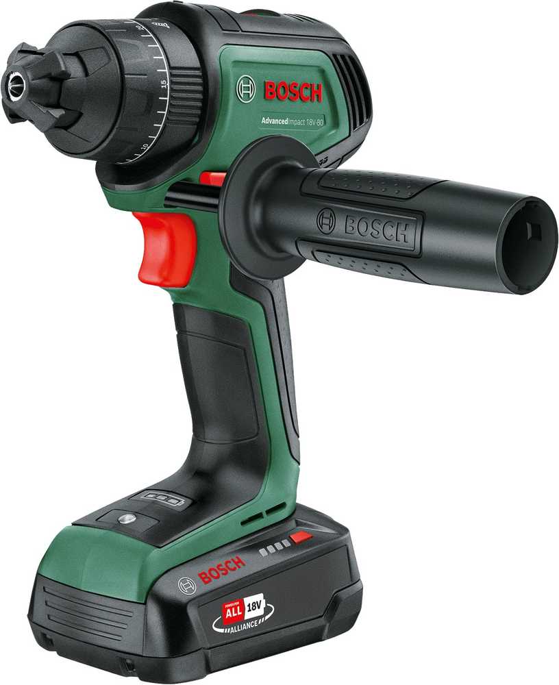 Suktuvas - gręžtuvas Bosch AdvancedImpact 18V-80 QuickSnap 2 x akumulator 2.5 Ah (06039E2102)
