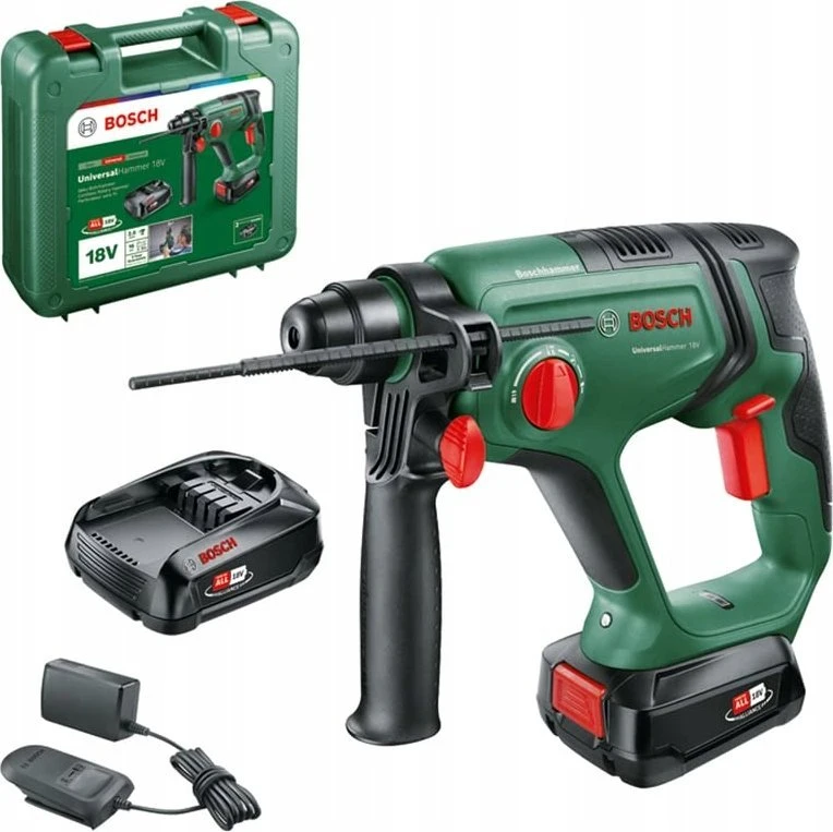 „Bosch UniversalHammer18V“ (2x2,5) akumuliatorinis perforatorius