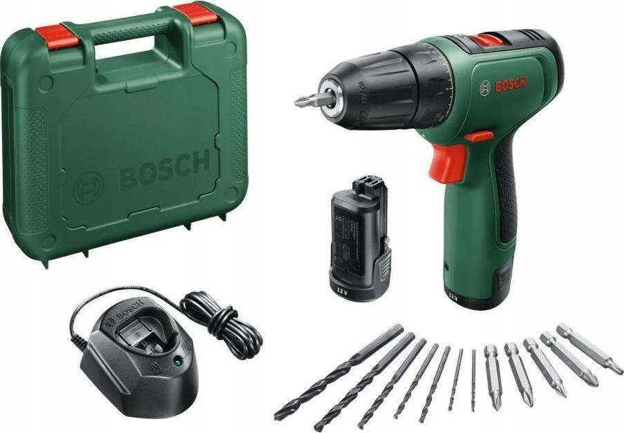 Bosch EasyDrill 1200 (2x1,5 akumuliatoriai) Akumuliatorinis dviejų greičių gręžtuvas - suktuvas