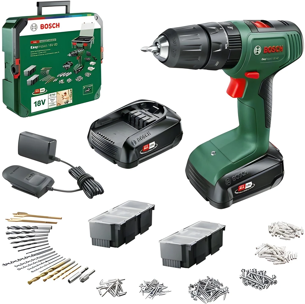 Suktuvas - gręžtuvas Bosch EasyImpact 18V-40 18 V 2 x akumulator 1.5 Ah (06039D810D)