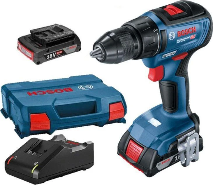 Bosch Akumuliatorinis gręžtuvas-suktuvas GSR 18 V-50 2x2.0Ah 50/28 Nm, bešepetėlinis