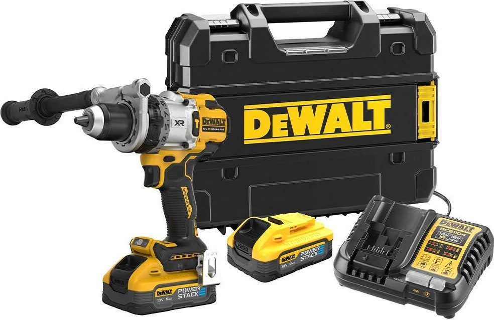 Smūginis suktuvas-gręžtuvas DeWalt DCD1007H2T-QW; 18 V; 2x5,0 Ah akum.