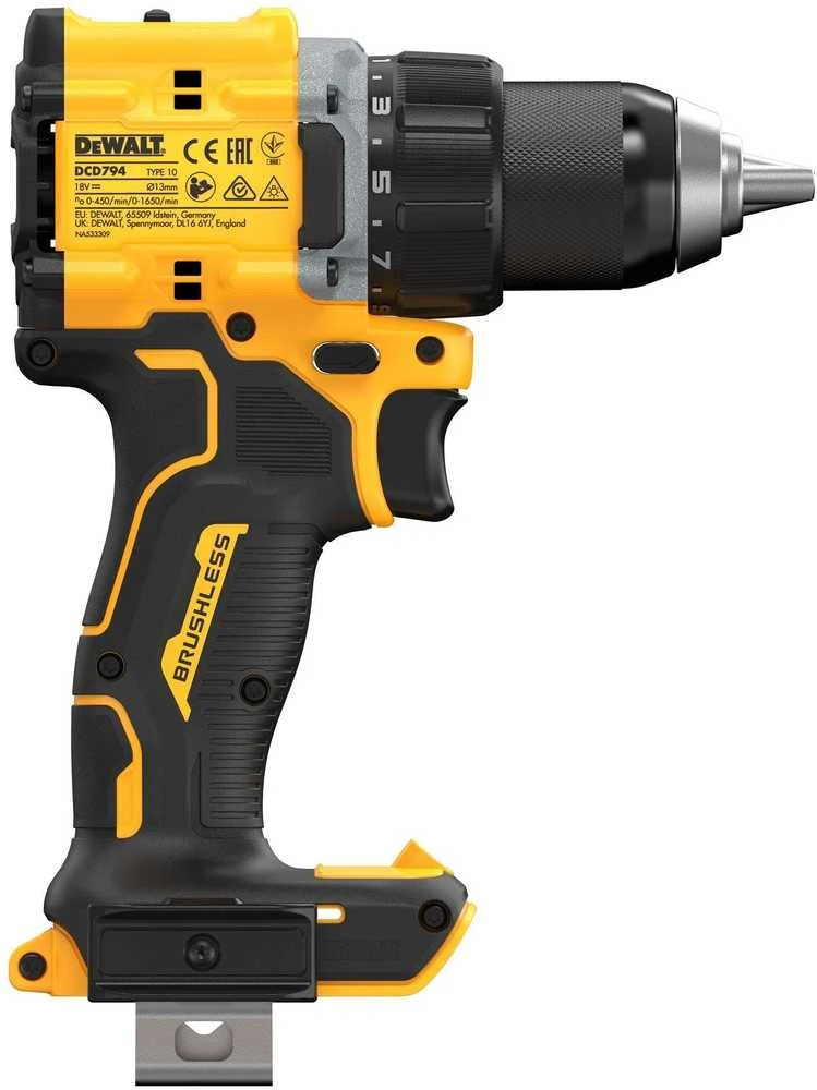 Akumuliatorinis suktuvas-gręžtuvas DeWalt DCD794P2T-QW; 18 V; 2x5,0 Ah akum.