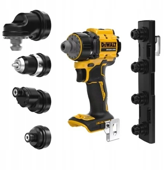 Grąžtas Akumuliatorinė gręžimo-suktuvo galvutė su 4 keičiamomis galvutėmis, 18 V XR, 73 Nm, DeWALT [DCD803D2T-QW] 2x2,0Ah