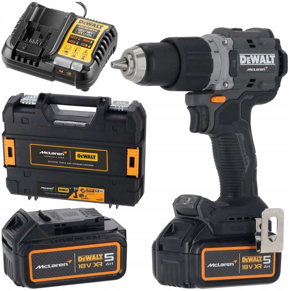 DeWalt MCLAREN DCD85MP2T Drill Driver 18V Juodas, Geltona