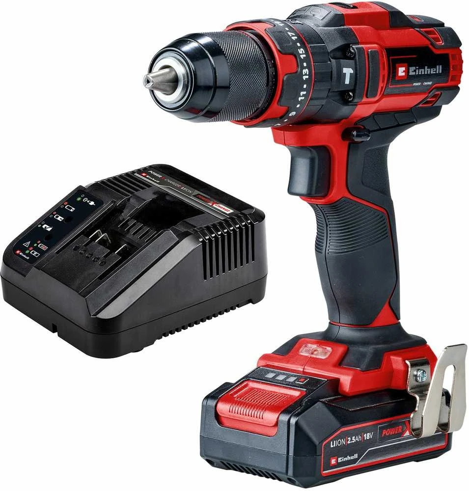 Einhell smūginis suktuvas su 2.5 Ah akumuliatoriumi ir įkrovikliu
