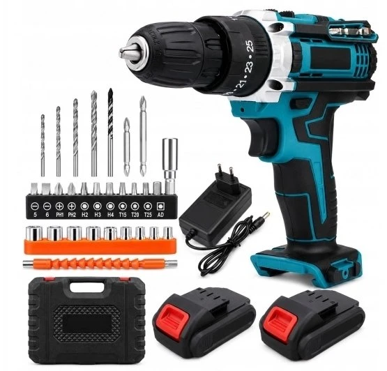 Extralink Tools | Suktuvas - gręžtuvas akumuliatorinė | mėlyna + 2 akumulatory