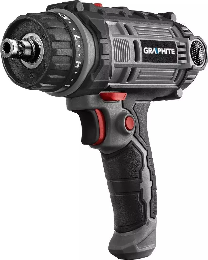 Graphite Wiertarko Wkretarka 300 W laidinis gręžtuvas-suktuvas, 10 mm savaime užsifiksuojantis griebtuvas, nešiojimo dėklas