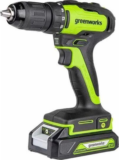 Suktuvas-gręžtuvas Greenworks GD24DD35K2; 24 V; 1x2,0 Ah akum.