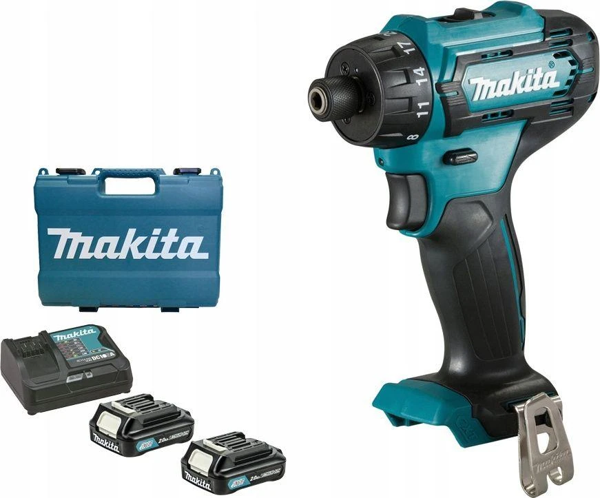 MAKITA GRĄŽAS / GRĄŽAS 12V Šešiakampis laikiklis 30 / 14Nm 2x2.0Ah DF033DSAE