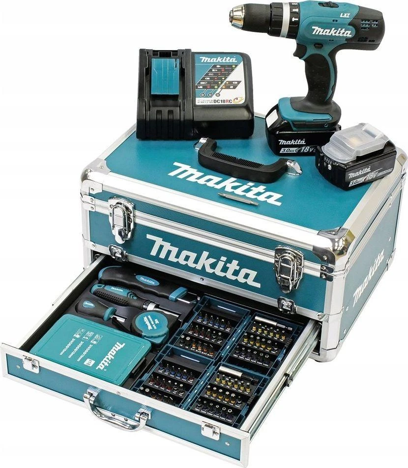 Makita Akumuliatorinis gręžtuvas 18v 3.0ah li-ion dhp453rfx2
