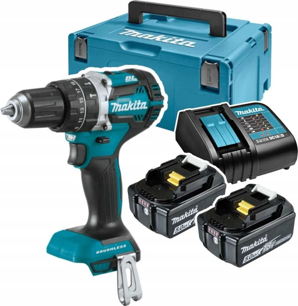 Makita DHP484RTJ gręžtuvas su priedais
