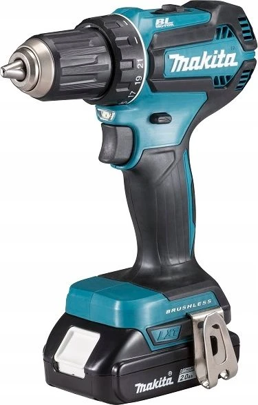 Makita smūginis suktuvas gręžtuvas DHP485RAJ 18V 2x2,0Ah MAKPAC + grąžtų rinkinys D-73455