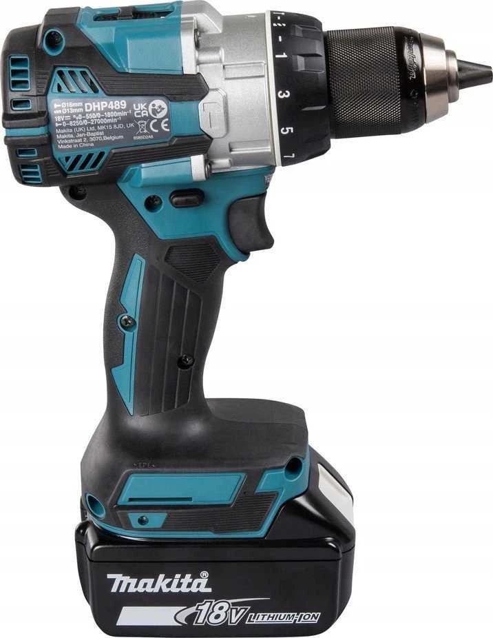 MAKITA SMŪGINIS SUKTUVAS-GRĘŽTUVAS 18V DHP489RTJ 73/40Nm 2×5,0Ah