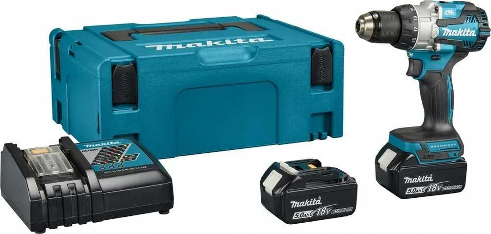 MAKITA SMŪGINIS SUKTUVAS-GRĘŽTUVAS 18V DHP489RTJ 73/40Nm 2×5,0Ah