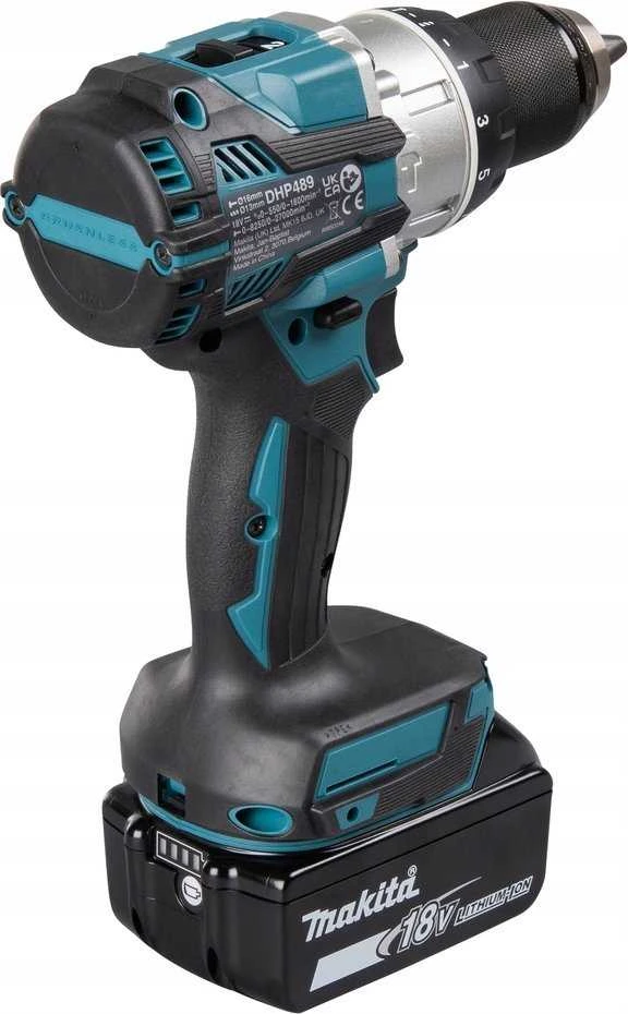 MAKITA SMŪGINIS SUKTUVAS-GRĘŽTUVAS 18V DHP489RTJ 73/40Nm 2×5,0Ah