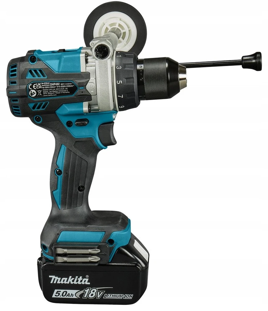 Makita DHP492RTJ Akumuliatorinis smūginis gręžtuvas 18V, BL-motor, Max 141 Nm, 130/65NM, 2x5,0Ah, DC18RC, MAKPACK