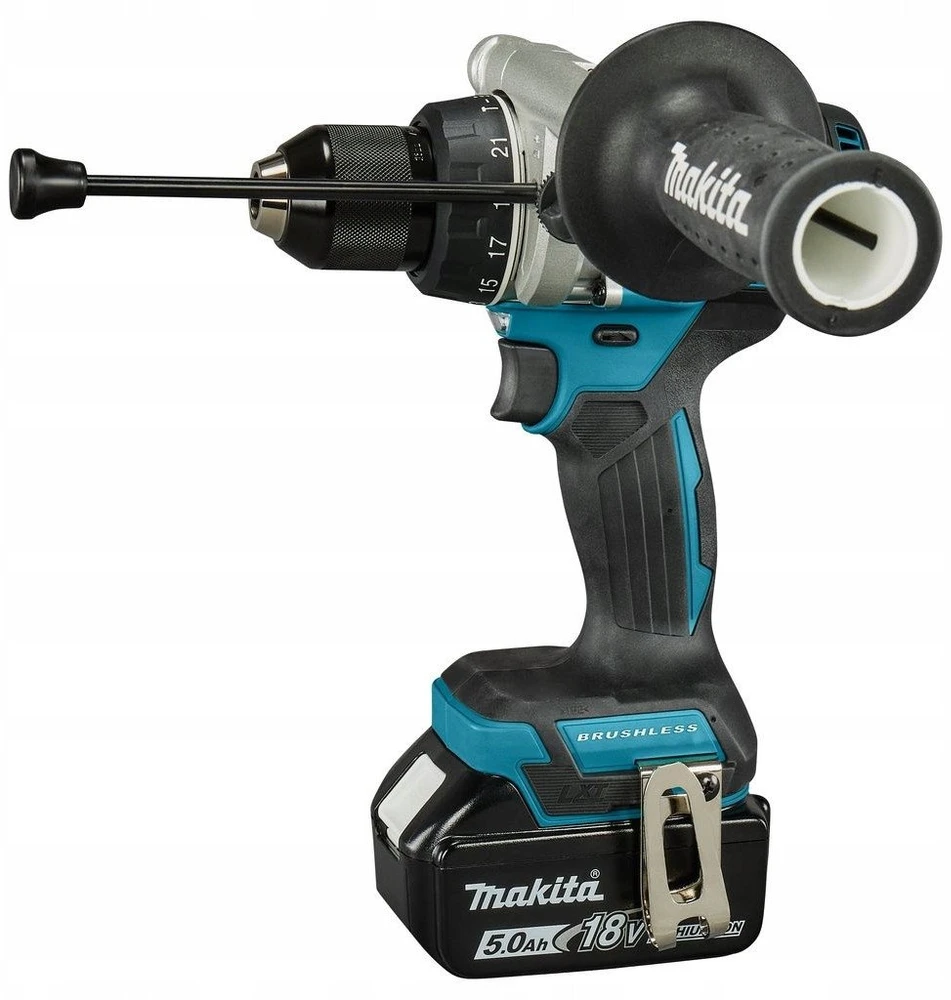 Makita DHP492RTJ Akumuliatorinis smūginis gręžtuvas 18V, BL-motor, Max 141 Nm, 130/65NM, 2x5,0Ah, DC18RC, MAKPACK