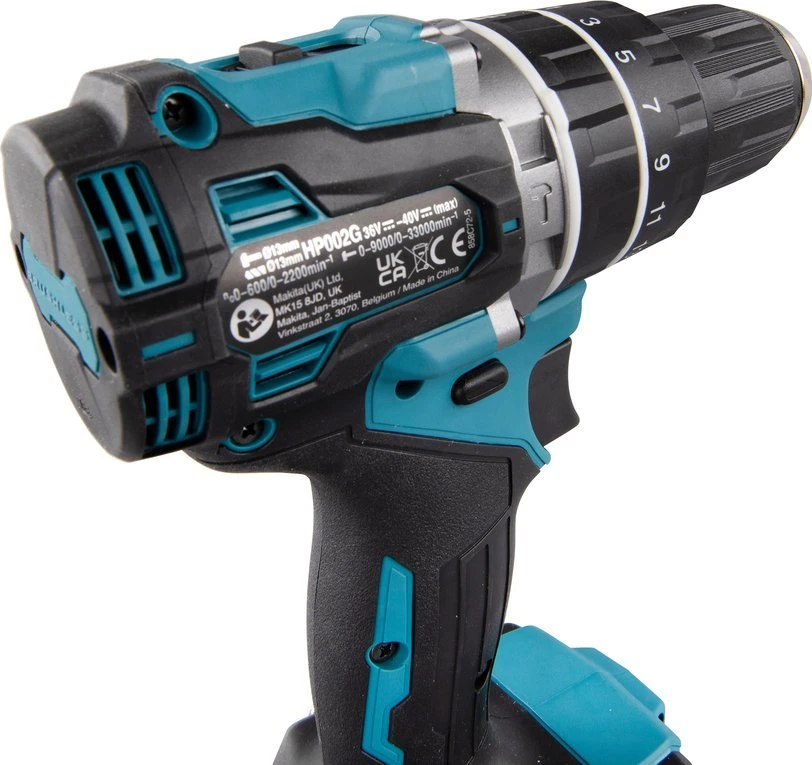 Smūginis suktuvas-gręžtuvas Makita HP002GA201; 40 V; 2x2,0 Ah akum.