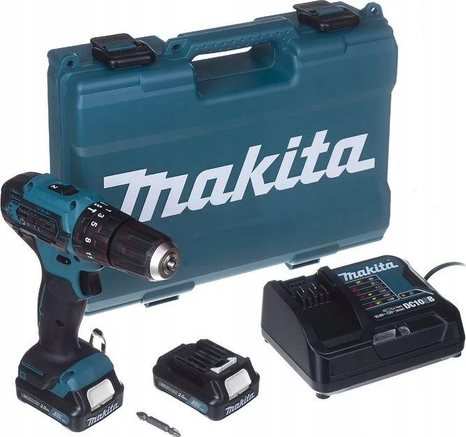 Makita suktuvas gręžtuvas su lagaminu ir priedais