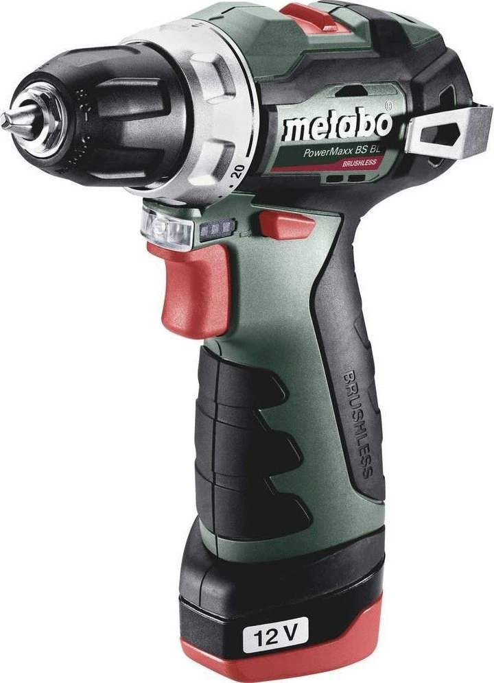 metabo akumuliatorinis gręžtuvas BS BL 12V 38Nm 2x2,0Ah